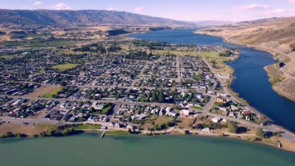 Bonita cidade na Nova Zelândia — Vídeo de Stock