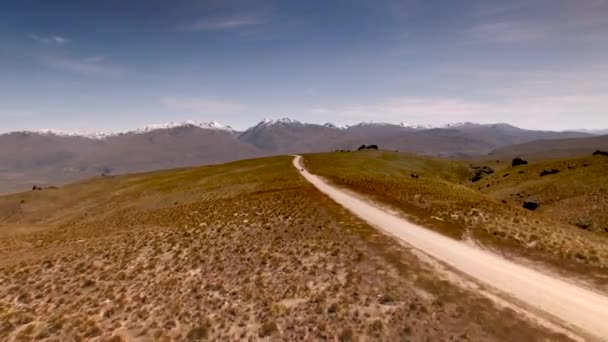 Новая Зеландия: живописная дорожная антенна — стоковое видео