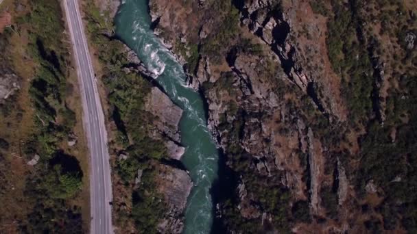 River gorge aerial view — Stock Video