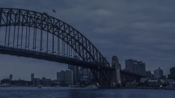 Sydney dia a noite timelapse — Vídeo de Stock