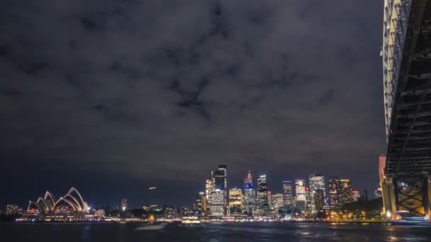 Timelapse de Sydney por la noche — Vídeo de stock
