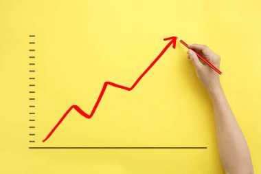 El yukarı doğru iş büyüme grafiği çizimi.