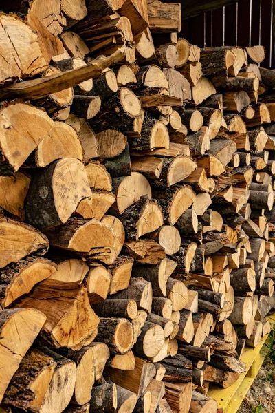 Wood logs pile pattern texture