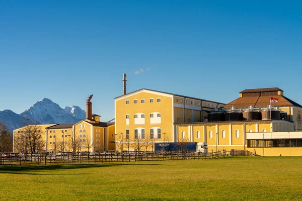 Salzburg Österrike December 2017 Stigl Bryggeriet Stiegl Brauwelt Fabriken Och — Stockfoto