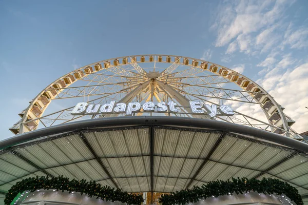 Budapest Hungría Diciembre 2017 Budapest Eye Ferris Rueda Atracción Turística — Foto de Stock