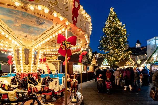 Marché Avent Graz Sur Place Principale Ville — Photo