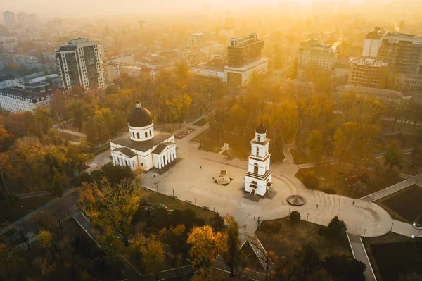 Chisinau República Moldávia Nascer Sol Cathedral Park — Fotografia de Stock