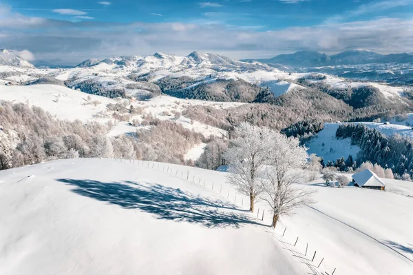 Vánoce Transylvánii Tradiční Sněhem Zahrnuty Krajiny Této Doby Roku — Stock fotografie