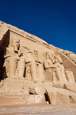 Büyük büyük Tapınağı Ramses II veya Ramses Abu Simbel Aswan Mısır, büyük bir