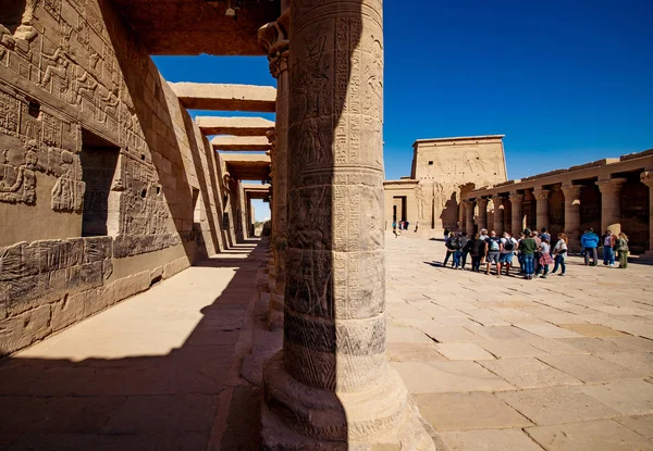 Inuti Philae Templet Isis Aswan Egypten — Stockfoto