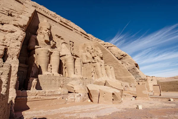 Panoramic View Main Temple Abus Simbel Aswan Egypt — Stock Photo, Image