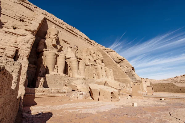 Панорамний Вид Головного Храму Abus Сімбел Асуан Єгипет — стокове фото