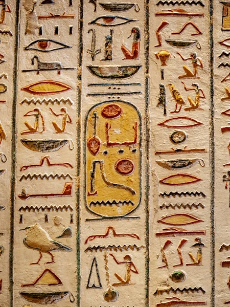 Ancient Hieroglyphs from the Valley of the Kings in Thebes (Luxor) Egypt