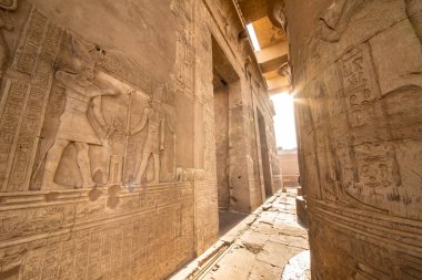 Entrance to the Temple of Kom Ombo built by the ancient Egyptian civilization near Thebes (Luxor) and Aswan clipart
