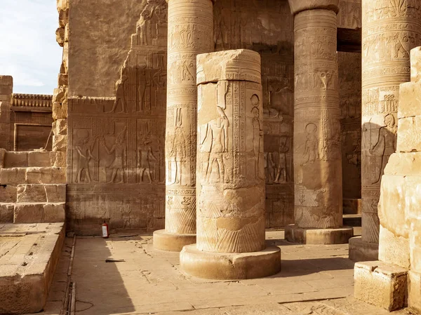 Kom Ombo Templo Ruínas Dedicadas Crocodilo Deus Sobek Assuão Egito — Fotografia de Stock