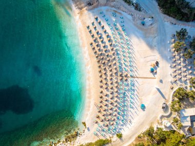 Mermer Beach, Thasos, Yunanistan en ünlü plaj güzellik