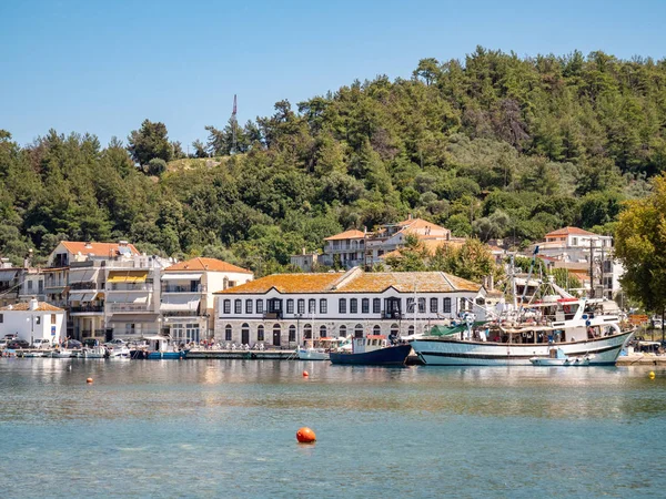 Thasos Island Capital Limenas Limenas Traduz Para Porto Descreve Exatamente — Fotografia de Stock
