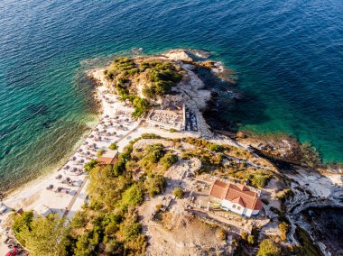 Ege Denizi'Thassos, Yunanistan adasının havadan görünümü