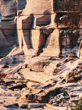 Thasos kıyı Adası (Thassos), Yunanistan Aliki ocağı kalıntıları