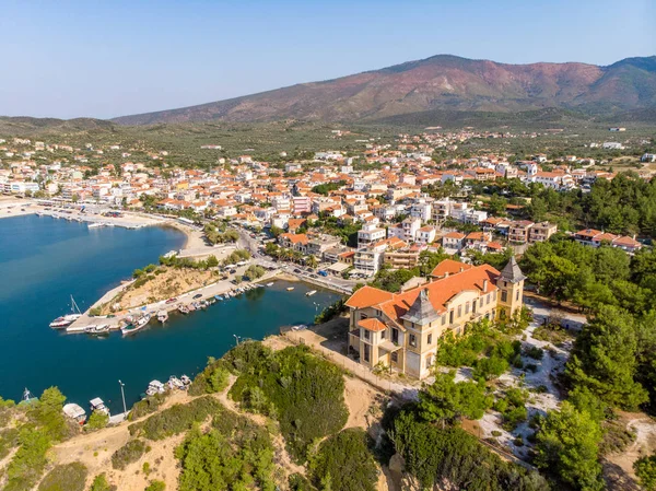Limenaria Hrad Město Limenaria Druhé Nejdůležitější Město Ostrově Thasos Řecko — Stock fotografie