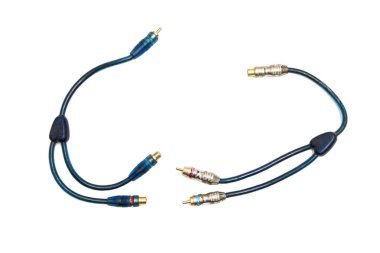 Beyaz arka plan RCA kabloları