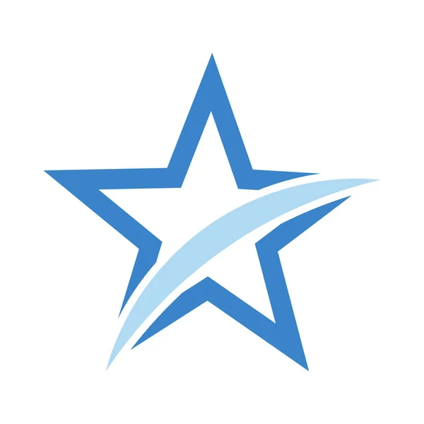 Projekt Gwiazda Ikona Logo Płaskie Stockowa Ilustracja Wektorowa — Wektor stockowy