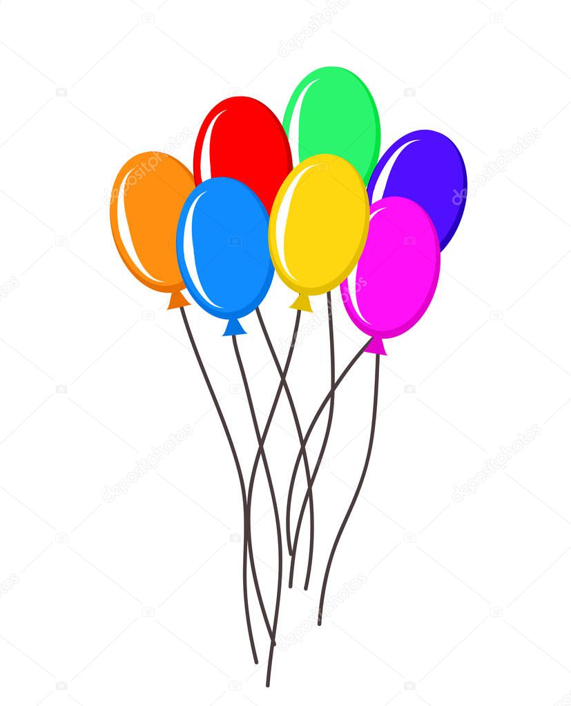 colorful balloons air party icon vector illustration design, eps 10