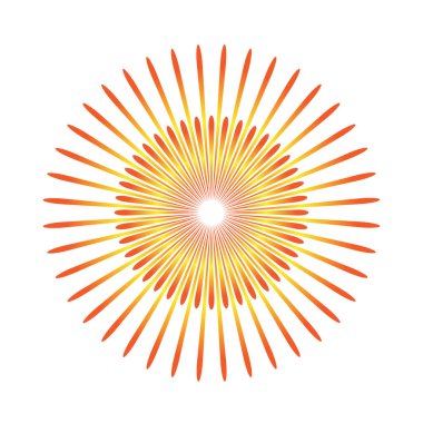 Sunburst simgesi simge vektör illüstrasyon izole