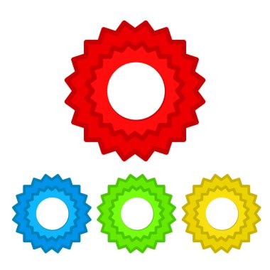 Kırmızı mühür kurdele ile vektör çizim garanti