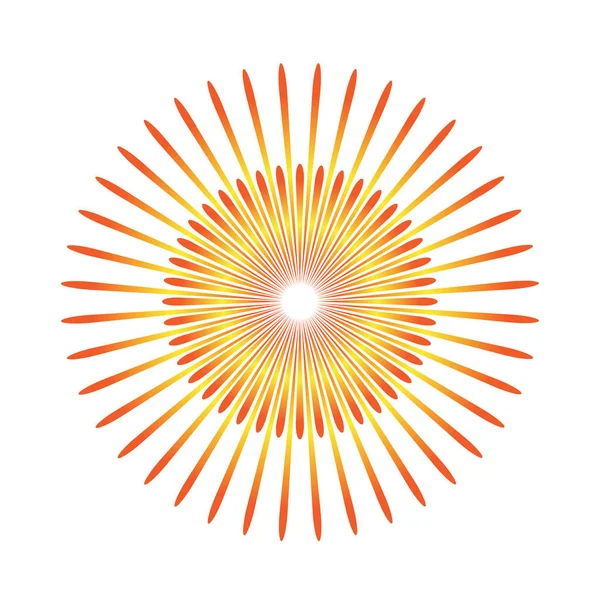 Sunburst Emblema Aislado Icono Vector Ilustración Diseño — Archivo Imágenes Vectoriales