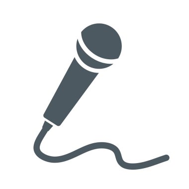 Beyaz, hisse senedi vektör çizim üzerinde mikrofon simgesi