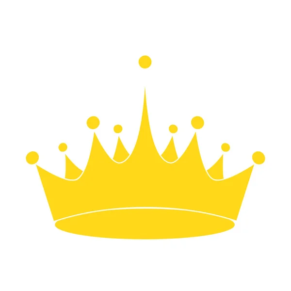 Arany Királyi Korona Ikon Kép Vektor Stock Illusztráció — Stock Vector