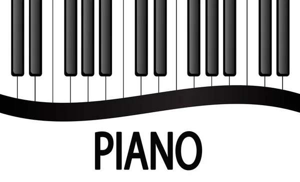 Piano Noir Blanc Touches Conception Fond Illustration Vectorielle Stock Eps — Image vectorielle