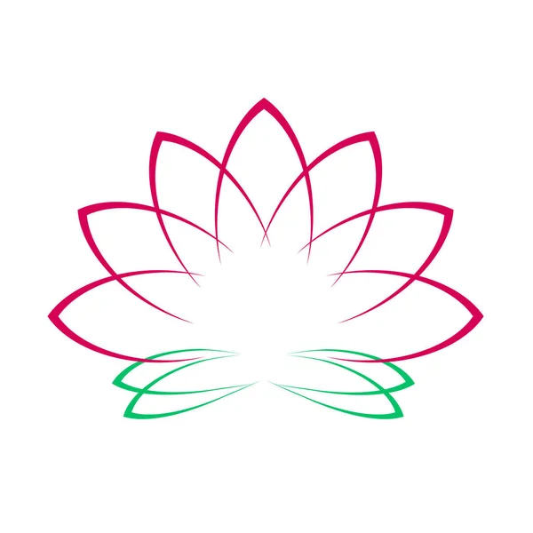 Logo Icône Fleur Lotus Rose Sur Fond Blanc Illustration — Image vectorielle