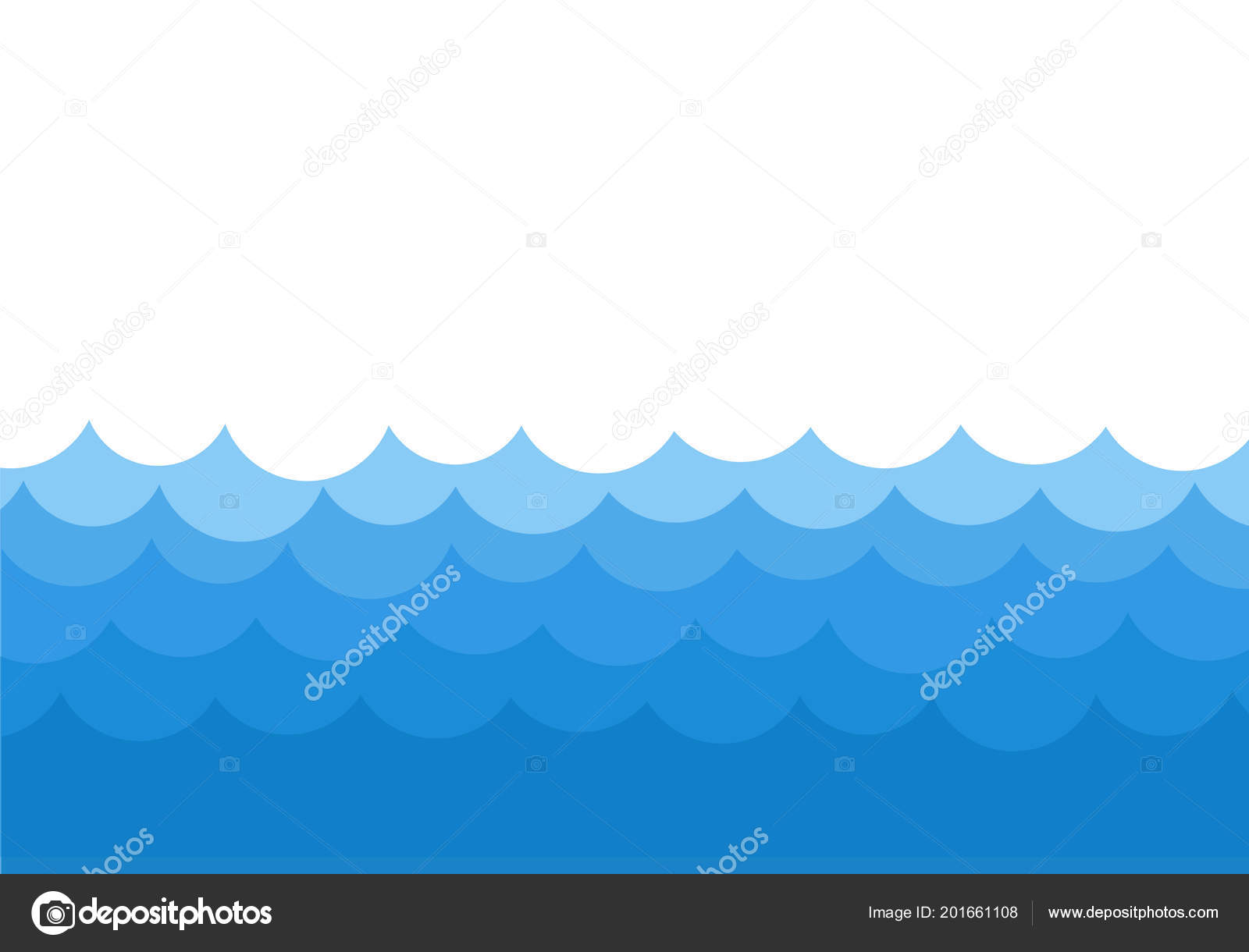 ocean waves template background vector stock illustration stock vector
