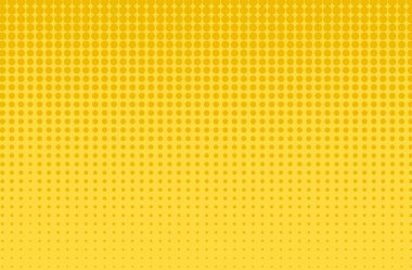 Retro komik sarı arka plan raster degrade yarı ton, hisse senedi vektör çizim eps 10