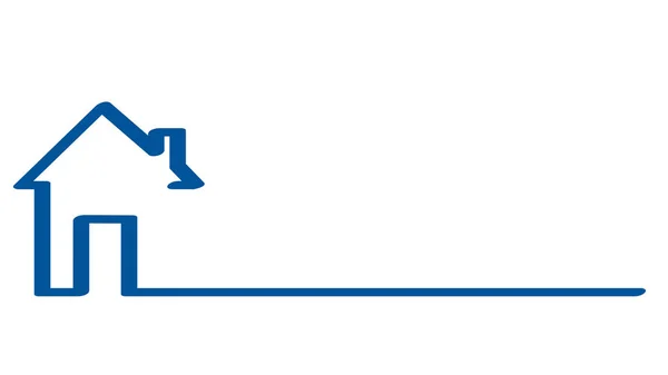 Immobilien Logo Haus Auf Weiß Aktienvektorillustration — Stockvektor