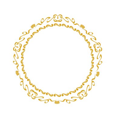 Dekoratif çerçeve. Zarif vektör öğesi tasarım Doğu tarzı, metin için bir yer için. Altın dış çiçek kenarlık. Dantel resmi davetler ve tebrik kartları için