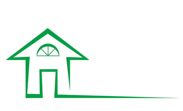 Logo Immobilier Maison Sur Blanc Illustration Vectorielle Stock — Image vectorielle