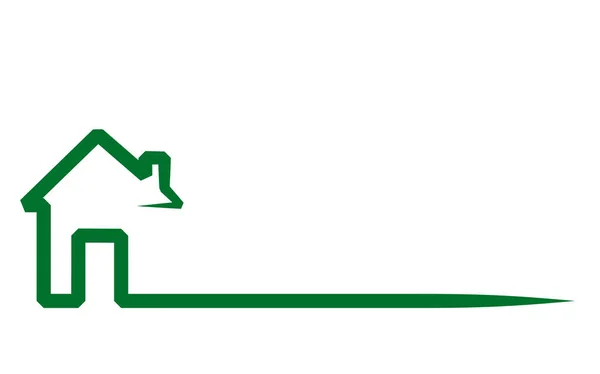 Logo Immobilier Maison Sur Blanc Illustration Vectorielle Stock — Image vectorielle