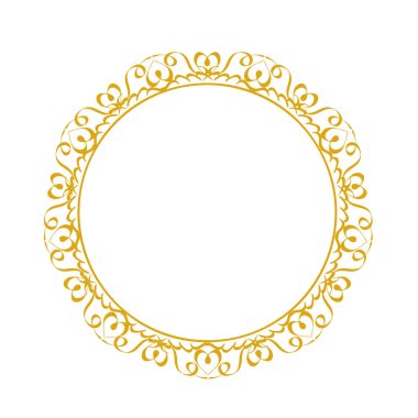 Dekoratif çerçeve. Zarif vektör öğesi tasarım Doğu tarzı, metin için bir yer için. Altın dış çiçek kenarlık. Dantel resmi davetler ve tebrik kartları için