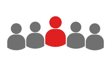 Beyaz, hisse senedi vektör çizim takım çalışması ve liderlik simgesine