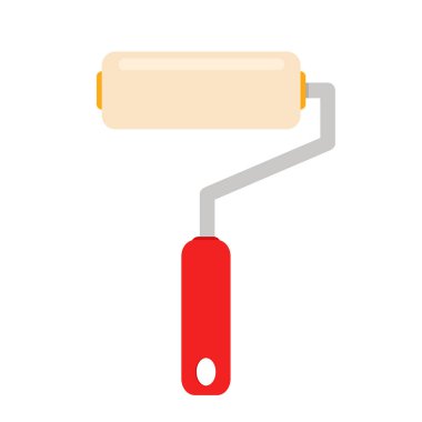 Boya silindiri düz simge vektör çizim