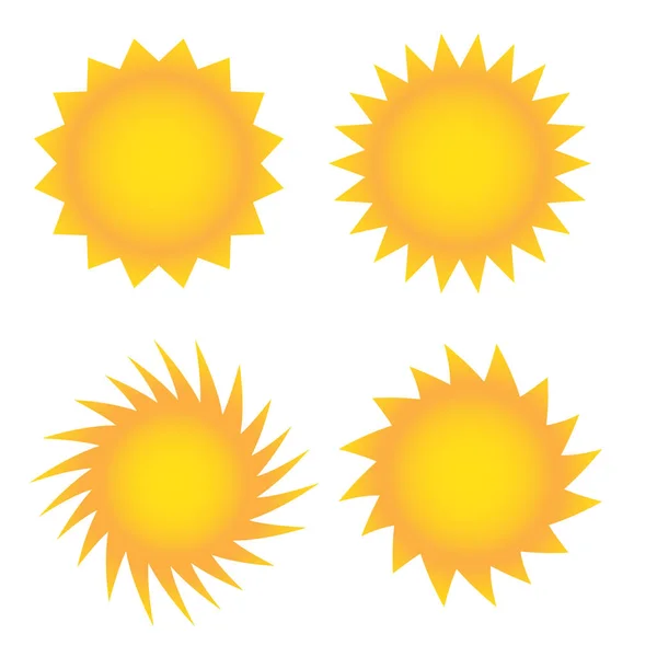 Ensemble Symbole Solaire Icône Météo Illustration Vectorielle Stock — Image vectorielle