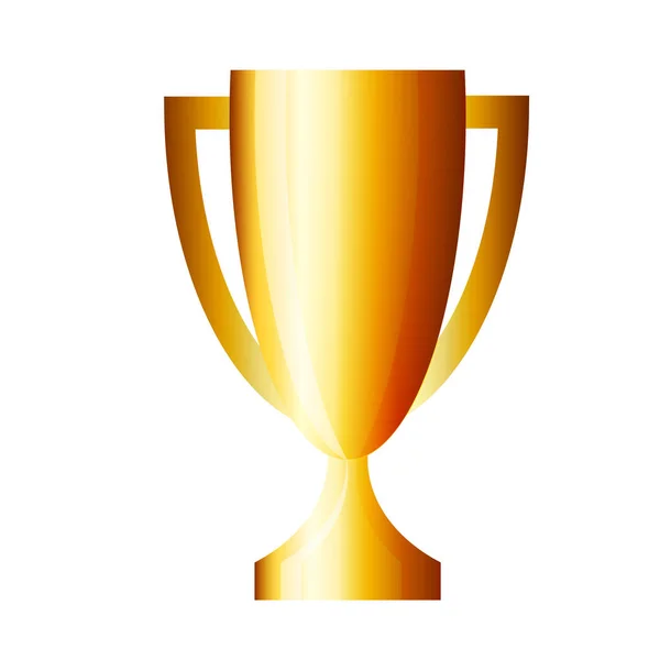 Χρυσός Νικητής Κύπελλο Στο Λευκό Απόθεμα Διανυσματικά Εικονογράφηση — Διανυσματικό Αρχείο