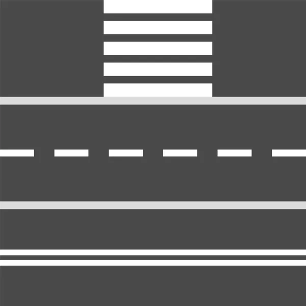 设置道路伸展和人行横道设计元素 股票向量例证 — 图库矢量图片