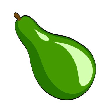 Karikatür tarzı tasarımınız için avokado sebze. Beyaz arka plan eps 10 üzerinde vektör çizim