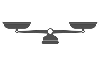 Ölçekler, düz tasarım, Terazi, beyaz arkaplanda izole edilmiş vektör illüstrasyonu