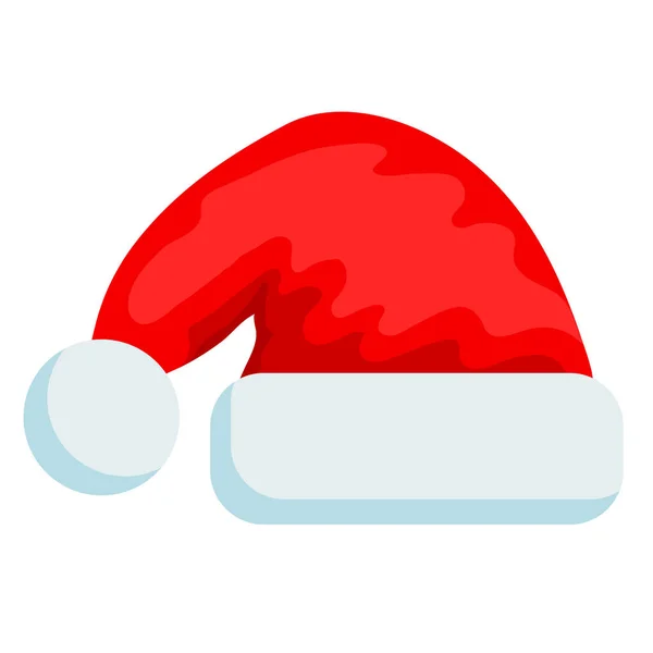 Feliz Icono Sombrero Navidad Blanco Vector Stock Ilustración — Vector de stock
