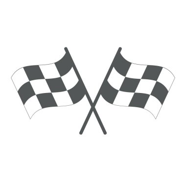 Çapraz kareli bayraklar. Kullanıcı arayüzü yarış simgesini bitir